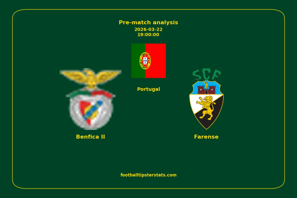 Pre-match analysis: Benfica II vs Farense on 2026-03-22